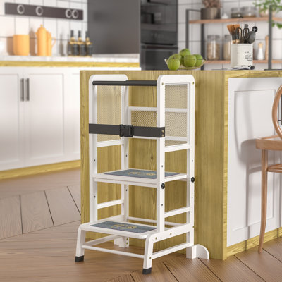Khaloni 2-step Stool For Toddler And Kids Adjustable Height With Non-slip Pad by Harriet Bee
