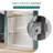60" X 72" Double Sliding Doors with Double-handle towel rack and 1/4" Tempered Glass, Chrome-120019270