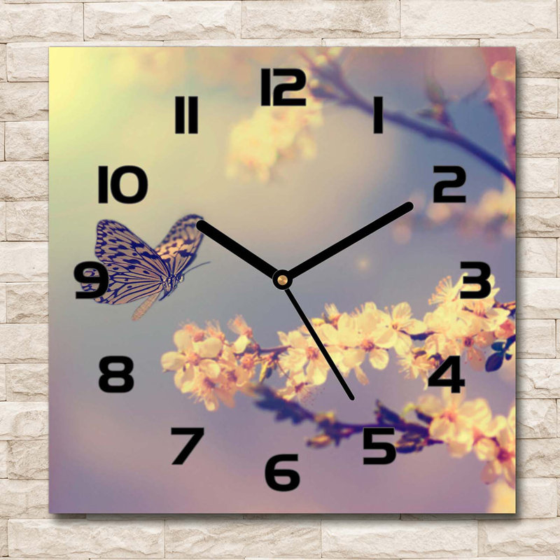 Hemerson Glass Wall Clock, Black