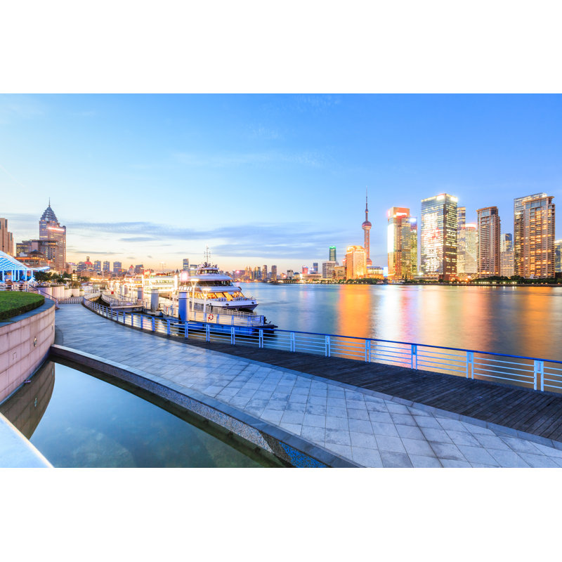 Adymn Shanghai Skyline by Zhaojiankang - Wrapped Canvas Print, 30cm H x 46cm W x 3.8cm D