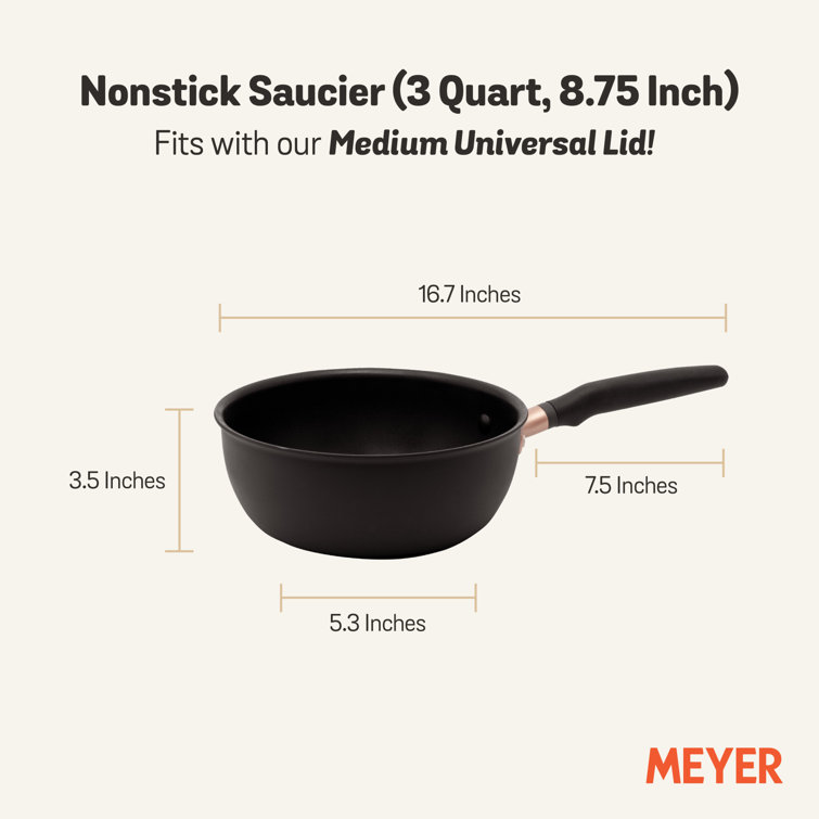 Meyer Accent Series Stainless Steel Dutch Oven, 5-Quart, Matte Black