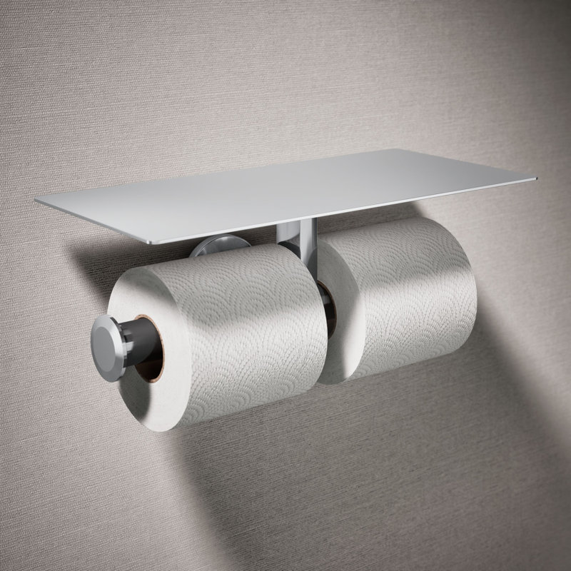 Components™ Covered Double Toilet Tissue Holder, Polished Chrome