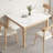 White Square Stone with Solid Dining Table For Dining Room/Kitchen-877122921