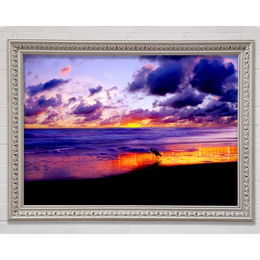 Blazing Ocean Sunset - Einzelner Bilderrahmen Kunstdrucke