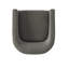 Chaise pivotante à base de bois anthracite pour le salon - Tissu durable gris-596797786