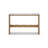 47.24" Whisper Of Waves Modern Console Table W/ White Marble-Pattern Top, Solid Wood Veneered Sofa Table W/ Open Storage Shelf, Entryway Table For Living Room, Natural Wood-2091388617