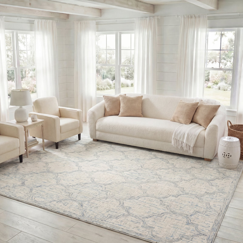 Swanner Hand Tufted Wool Geometric Rug, Rectangle 8' x 10'