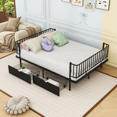 Platform Bed with Storage Drawers