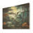 Fantasy Jungle Plants Under Moonlight - Plants Wood Art On Natural Pine Wood-450244525
