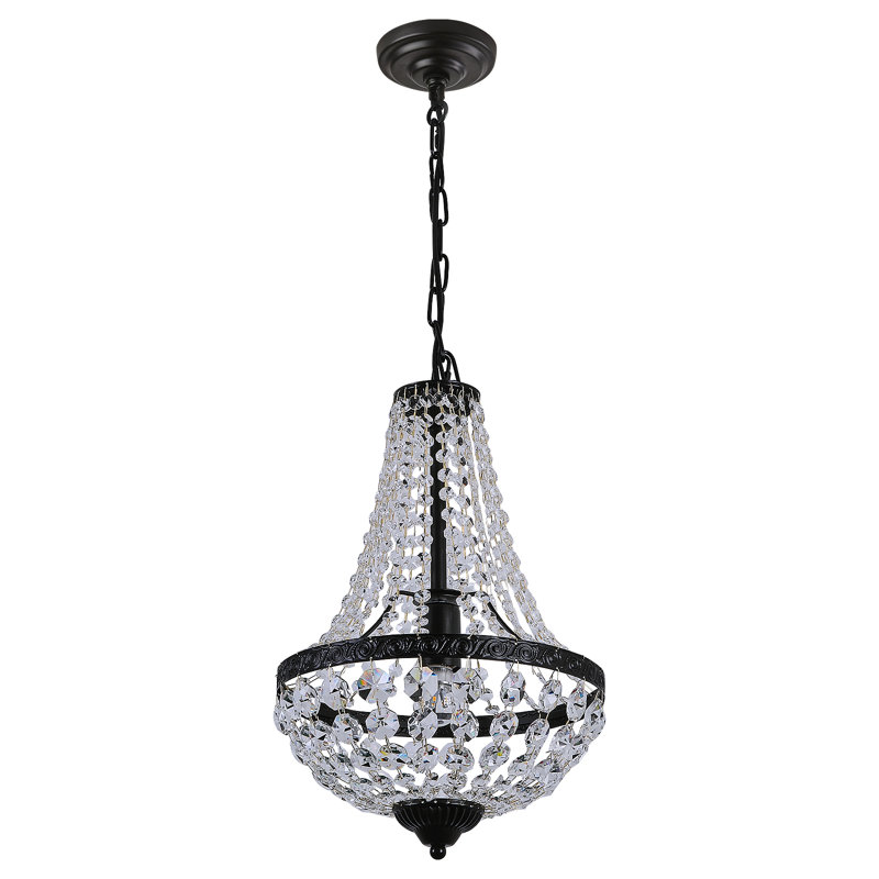 1 - Light Chandelier, Black