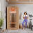 1-2-Person Round Infrared Sauna With Canadian Hemlock Wood, Infrared Heating Panels, Red Light Heater, And Glass Door-123104516