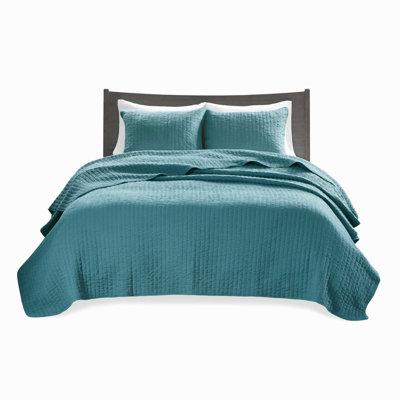 2 Piece Quilt Set Teal Twin/Twin XL