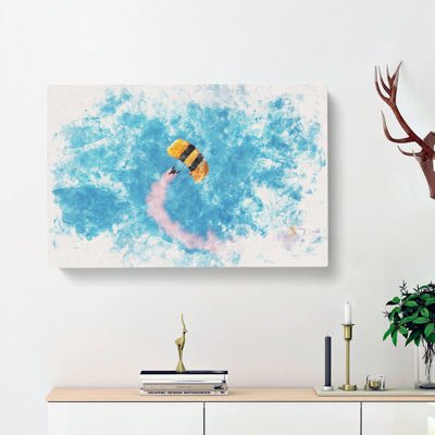 Skydiving Watercolour - Wrapped Canvas