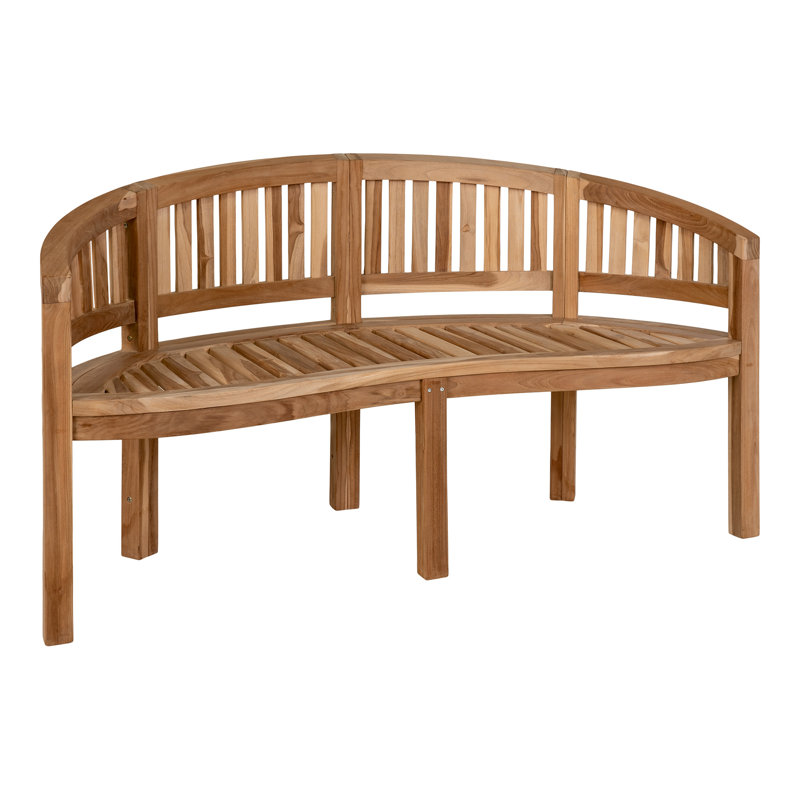Mahoning Solid Wood Teak Outdoor Bench