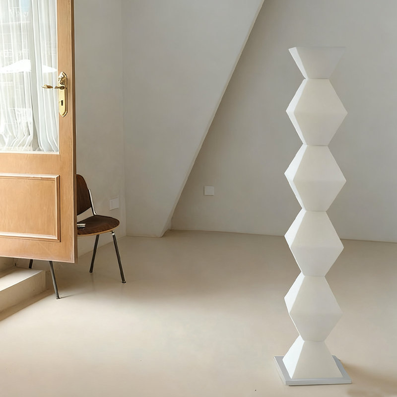 Stainless Steel Rotating-Formed Free-Form Living Room Floor Lamp