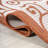 Deronte Vintage Filigree Textured Weave Cream/Orange Indoor/Outdoor Rug-659549529