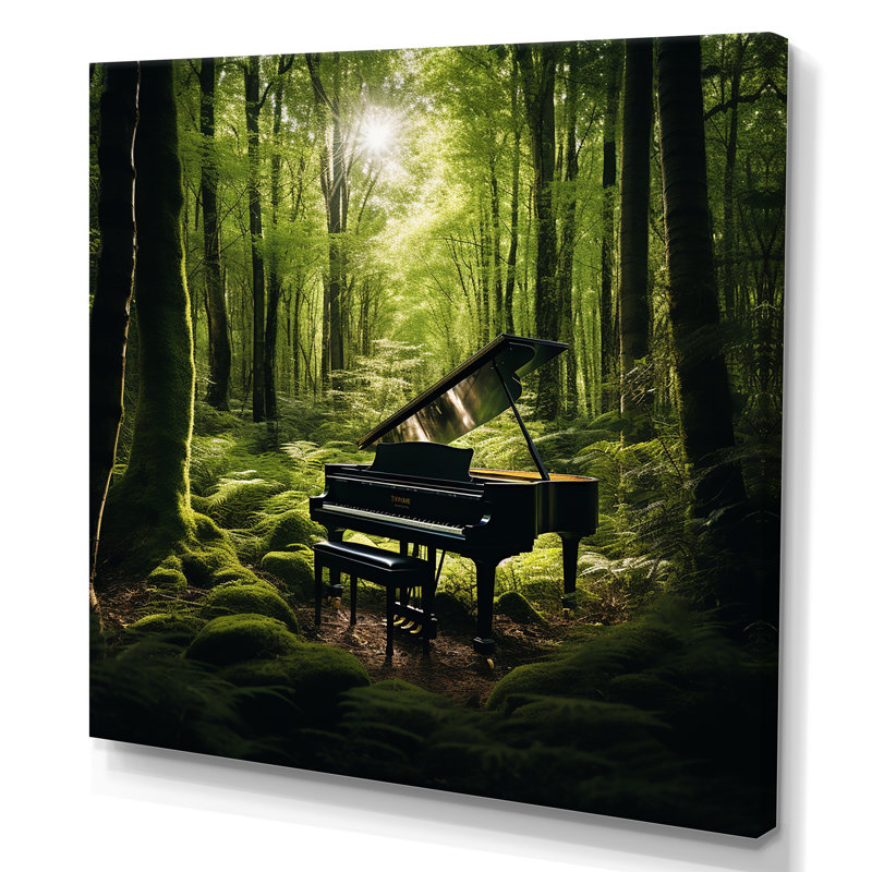 «Piano Forest Serenade I», reproduction sur toile, Toile tendue, H 24 po x l 24 po x P 1 po