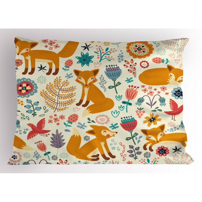 Nursery Polyester Floral Sham Set, King