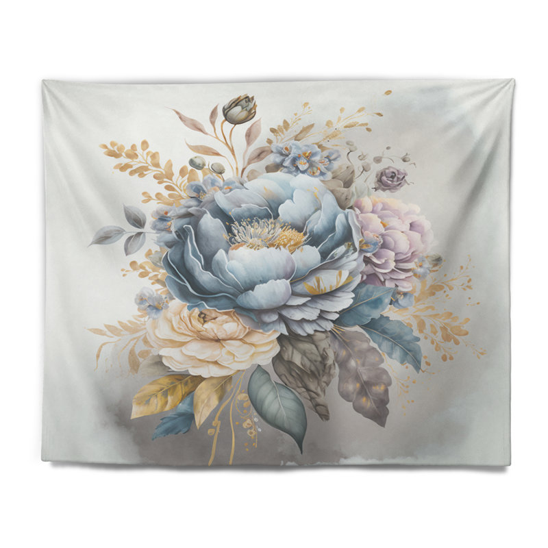 Tapisserie en polyester avec punaises, H 50 po x l 60 po