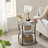Graeber Round End Table with 3-Tier Storage Shelves-1928525859