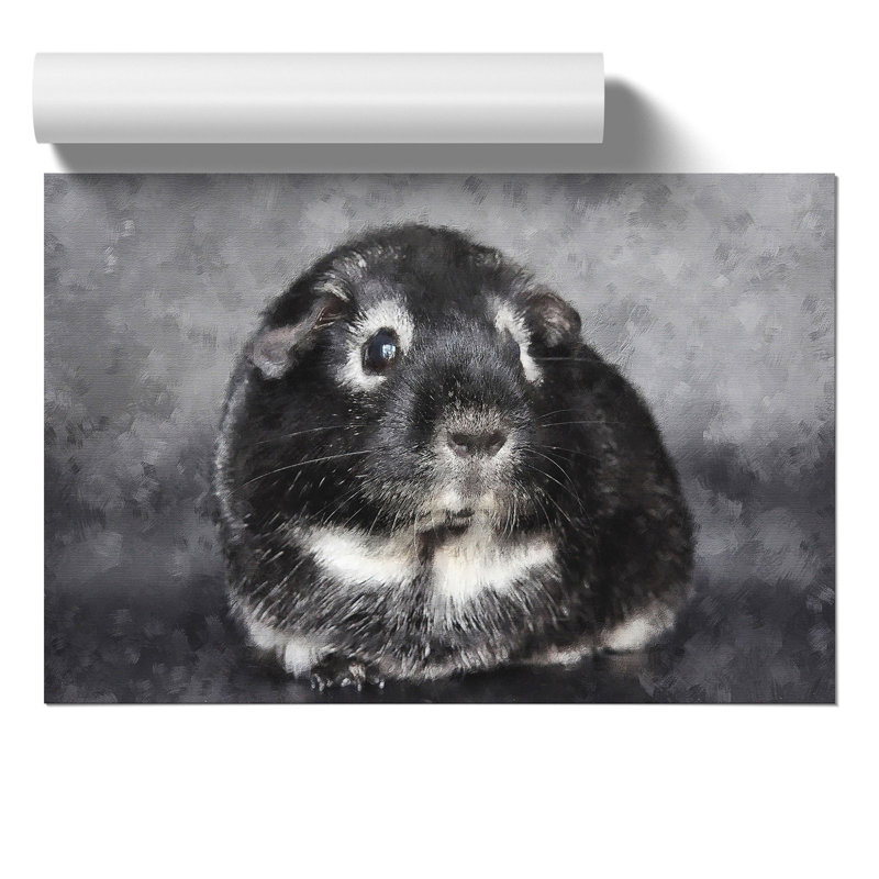 Guinea Pig Painting - Frameless Print, 42cm H x 59cm W x 0.1cm D