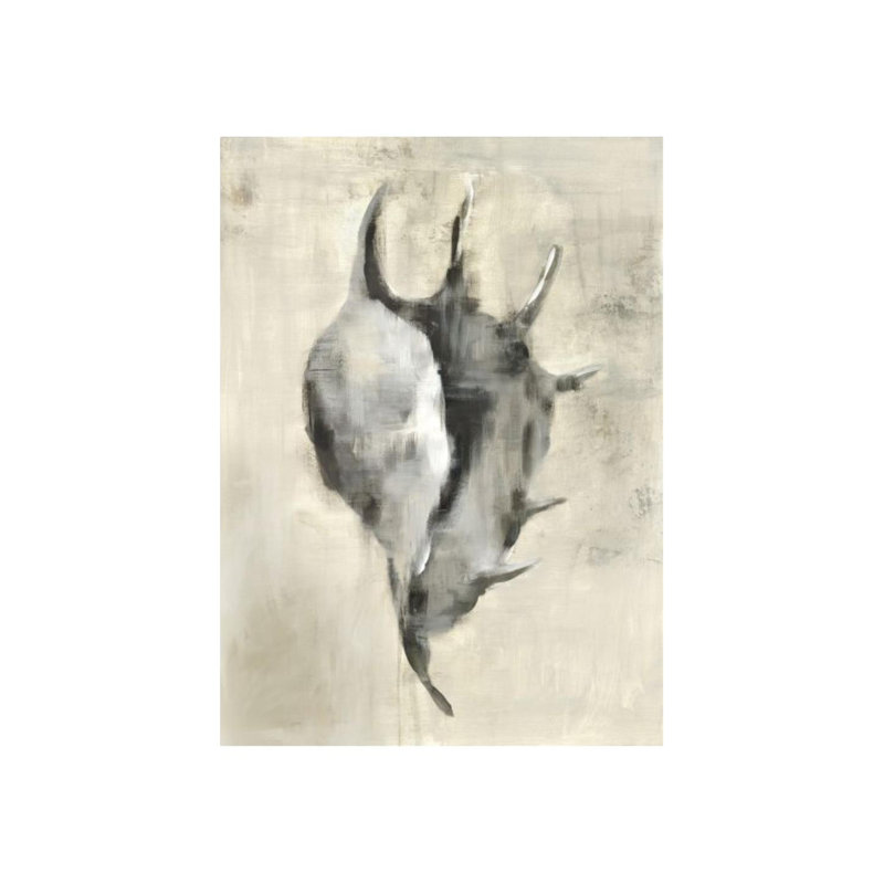 Seashells In Neutral IV Print by Guseul Park, 33" H x 24" W x 1.5" D, Image Brush Gel