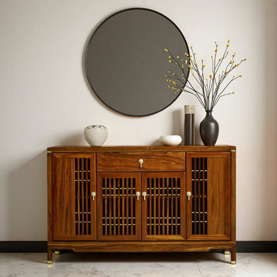 Nouvelle armoire d'entrée en bois massif de style chinois