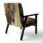 Fauteuil d'appoint rembourré de style campagne moderne «Gravo - Into The Wild Gold Buffalo»-795104560