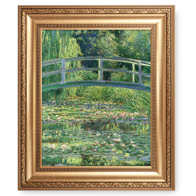 The Water-Lily Pond by Claude Monet Framed Size: inches,Image Size: inches World Classic Reproductions For HomeDecor,Wide Gold Frame