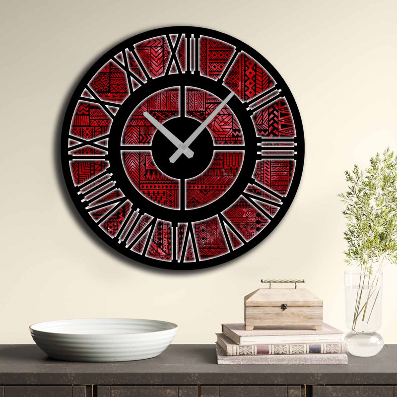 Horloge murale élégante Elegant, 19,7 pouces de diamètre | 100% panneau de fibres à densité moyenne, épaisseur: 0,2 pouce | Design minimaliste élégant pour la décoration de la maison et du bureau | Parfait pour le salon, la chambre à coucher et 