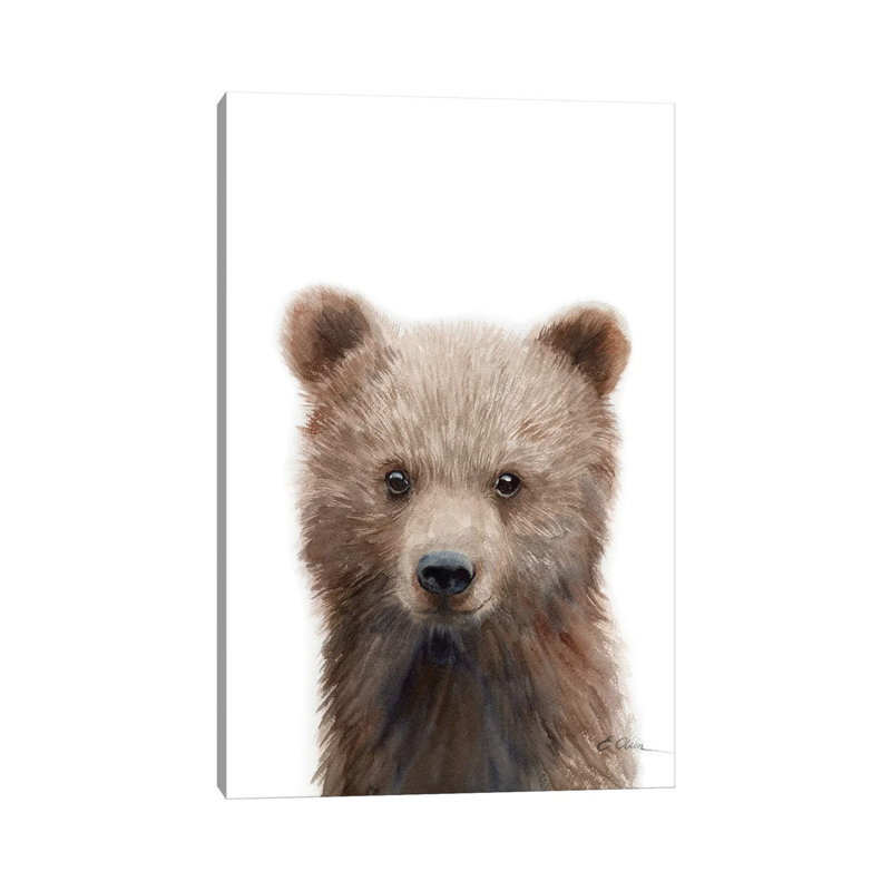 Grizzly Bear Cub - Wrapped Canvas Painting, 101.6 cm H x 66.04 cm W x 3.175 cm D