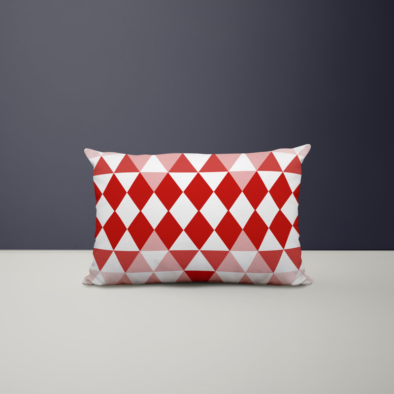 Housse et insert de coussin rectangulaire en polyester pour l'intérieur et l'extérieur, Rouge
