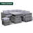 Rose Range Small Dining Corner Sofa Set With Rising Table In Grey