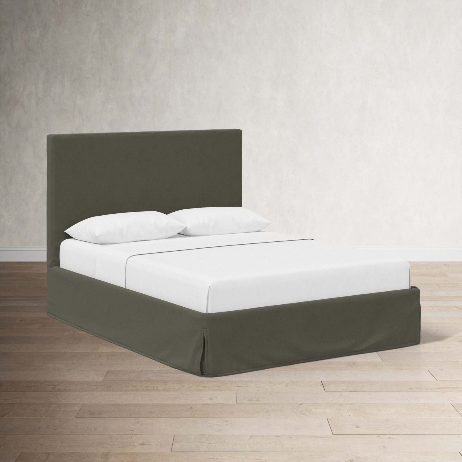 Verona Upholstered Slipcover Bed, Classic Chocolate Velvet, California King