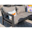 Berlin Aluminum 9 Seater Corner Sofa Set With Fire Pit Table