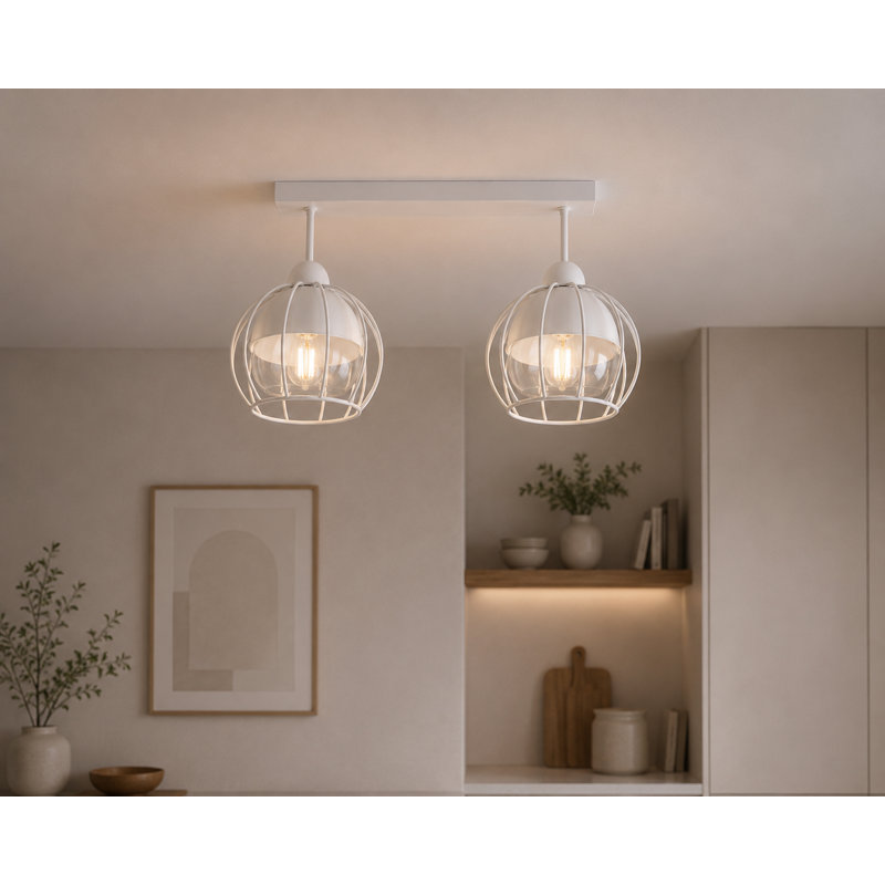 Glass Semi Flush Mount, 2