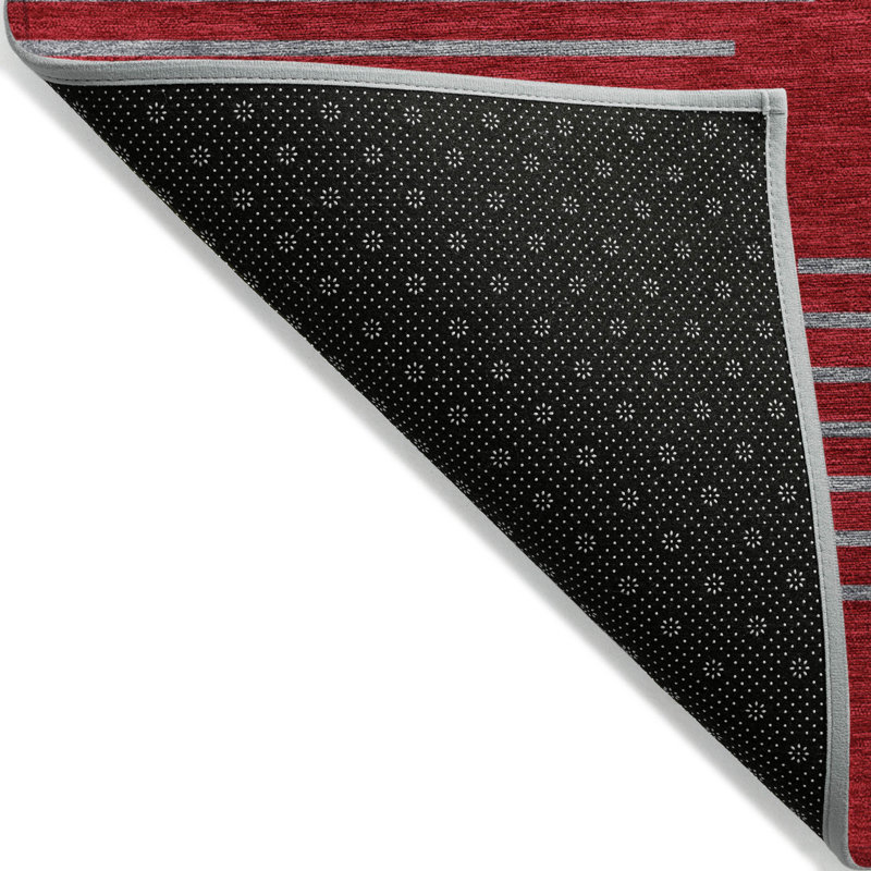 Norelia Red Washable Indoor-Outdoor Rug - , 2'6" x 3'10"