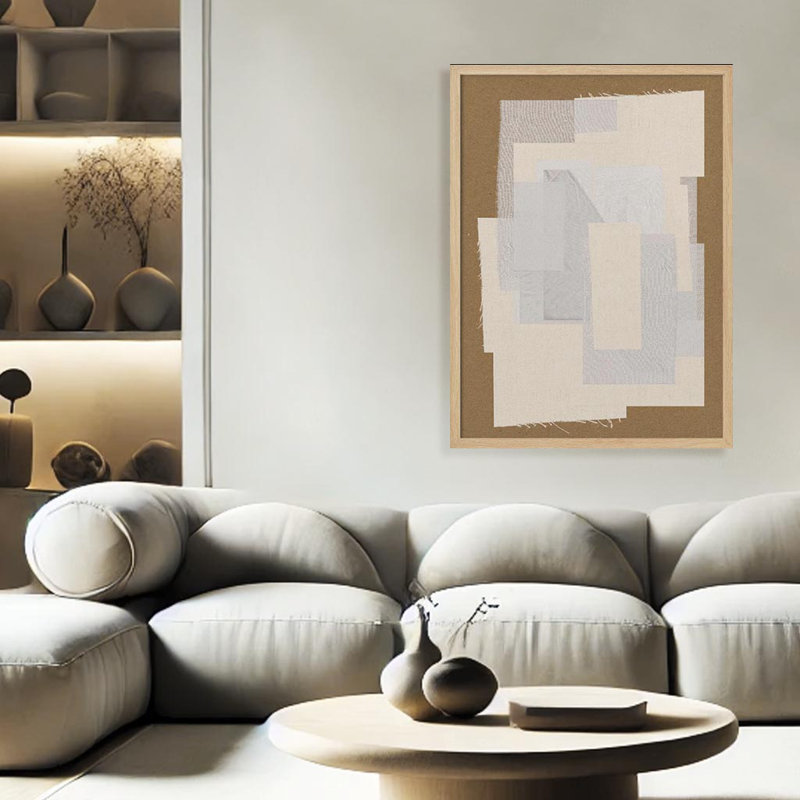 "Fabric Pattern Collage No.6" Framed Print Wall Art, 20" H x 16" W 