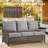 Hemi Wicker 5 - Person Patio Conversation Set with Cushions-794837142