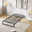 Structure de lit bas simple - plateforme en métal robuste de 10 pouces, sommier à matelas, aucun sommier requis, silencieux, antidérapant, assemblage facile