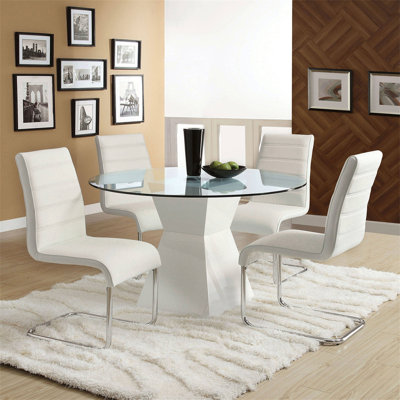 Takisa Faux Leather modern dining chairs, kitchen chairs, dinning chairs -  Orren Ellis, 0C989AE67FF84BA78B70F9ADA2EDB11A