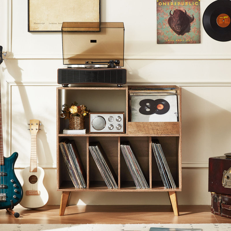 Grand support pour tourne-disque, Chêne