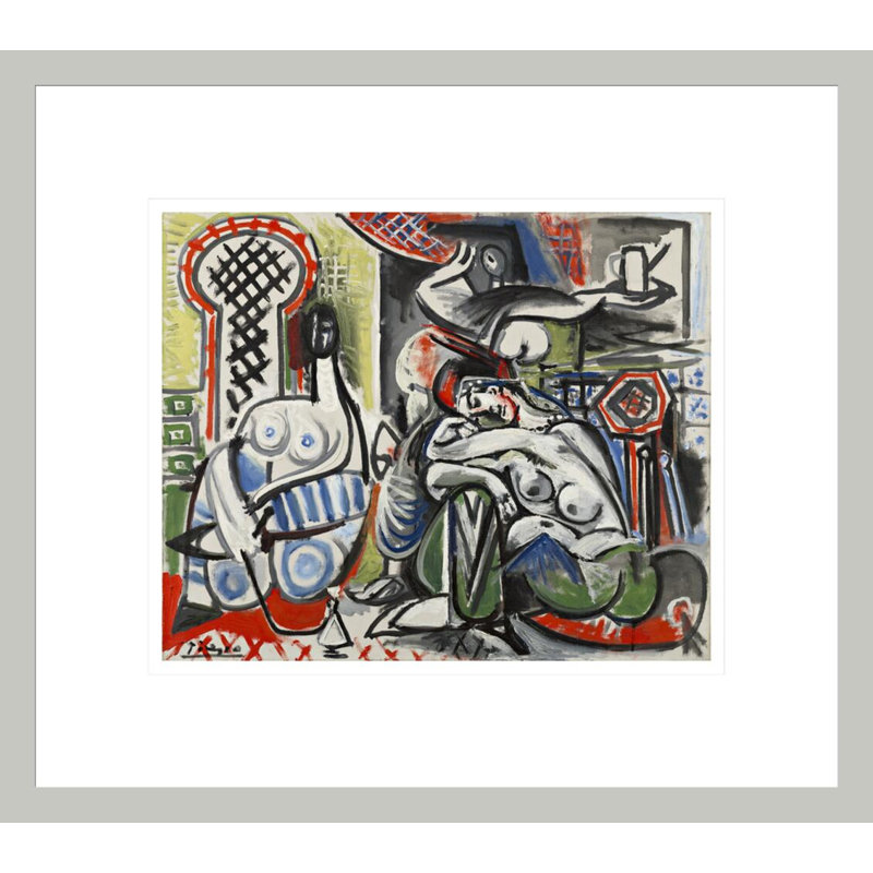 Les femmes d'Alger (d'après Delacroix) par Pablo Picasso, impression giclée encadrée, 13.75" H x 15.54" W