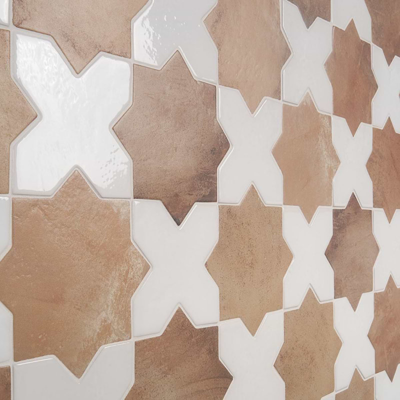 Souk Star-Crossed 6.1" x 11.9" Terracotta Look Porcelain Floor & Wall Tile (8.26 Sq. Ft. / Case), Cotto and Polished White