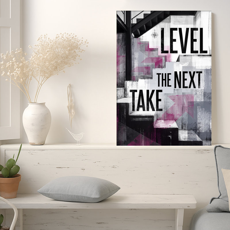 Art mural sur toile noir et rose, H 30 po x l 20 po