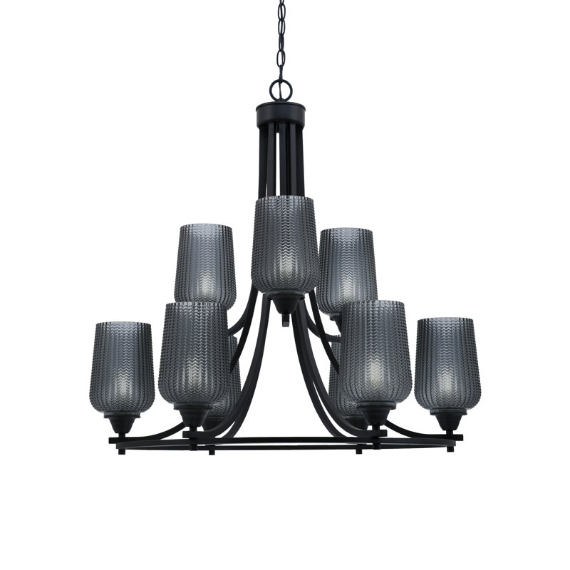 Lustre 9 lumières Paramount, Noir