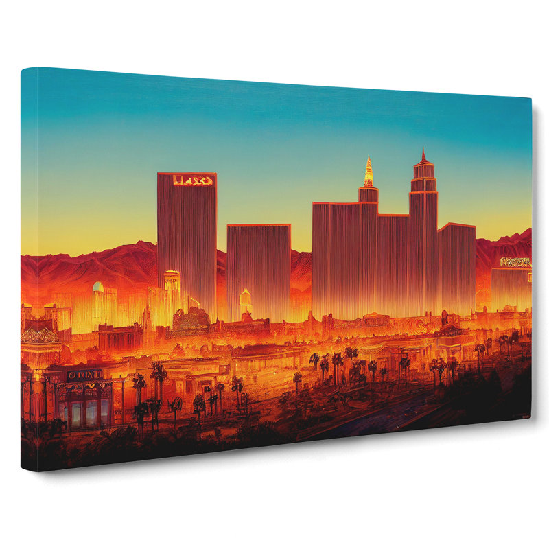 Las Vegas Skyline Vol.2 - Wrapped Canvas, 50cm H x 76cm W x 3cm D