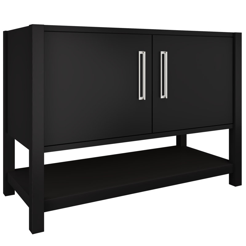 Kiawah Single Bath Vanity, Noir, Polished Chrome, 48"