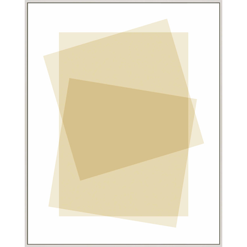 Light Yellow Kami by Jacques Pilon, White Framed Canvas, 25" H x 20" W