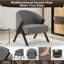 Chaise longue peu encombrante avec assise profonde et dossier inclinable - Chaise d'appoint à profil bas, structure en bois robuste pour une lecture décontractée, salon, gris-130556612